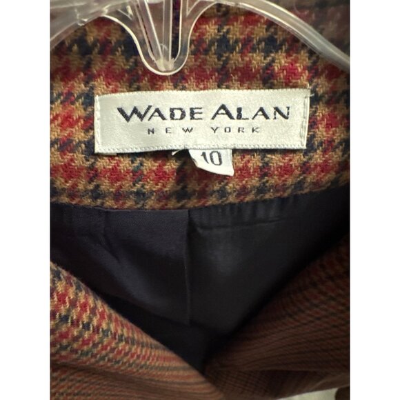 VTG 60s 70s Wool Blend Blazer Jacket Fall Winter Houndstooth Academia Women's 10 - Picture 8 of 8